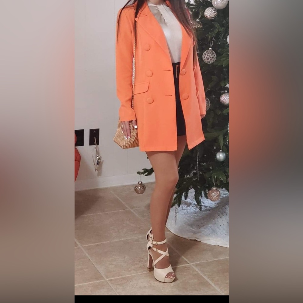 Orange elegant blazer